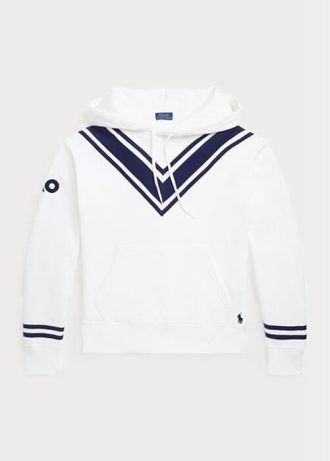 Beyaz Kadın Ralph Lauren Avustralya Açık Kriket Polar Kapüşonlu Üst