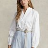 Beyaz Kadın Ralph Lauren Boxy Fit Pamuklu Bluz Kollu Gömlekler Beyaz Kadın Ralph Lauren Boxy Fit Pamuklu Bluz Kollu Gömlekler