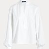 Beyaz Kadın Ralph Lauren Boxy Fit Pamuklu Bluz Kollu Gömlekler Beyaz Kadın Ralph Lauren Boxy Fit Pamuklu Bluz Kollu Gömlekler