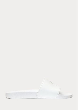 Beyaz Kadın Ralph Lauren Büyük Pony Sandaletler