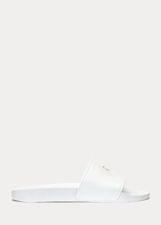 Beyaz Kadın Ralph Lauren Büyük Pony Terlik