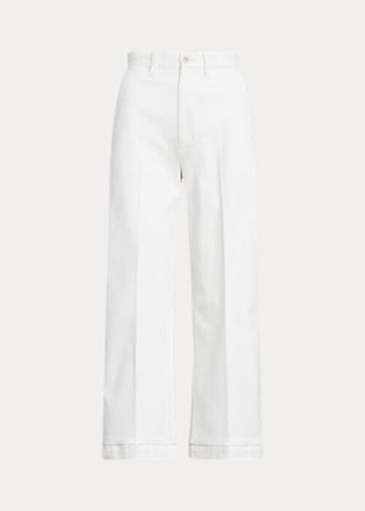Beyaz Kadın Ralph Lauren Chino Geniş Paça Pantolon