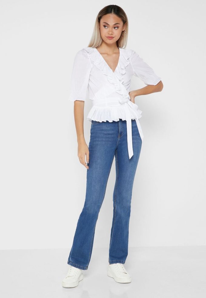 Beyaz Kadın Ralph Lauren Fırfır Detaylı Üstler Beyaz Kadın Ralph Lauren Fırfır Detaylı Üstler