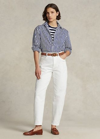 Beyaz Kadın Ralph Lauren Havuç Kot Pantolon