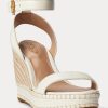 Beyaz Kadın Ralph Lauren Hilarie Deri Espadril Beyaz Kadın Ralph Lauren Hilarie Deri Espadril