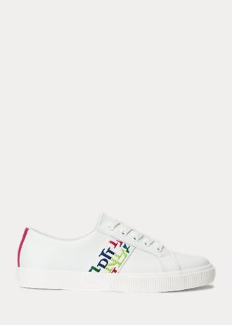 Beyaz Kadın Ralph Lauren Janson III Nappa Deri Spor Ayakkabı