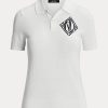 Beyaz Kadın Ralph Lauren Jersey Polo Tişörtleri Beyaz Kadın Ralph Lauren Jersey Polo Tişörtleri