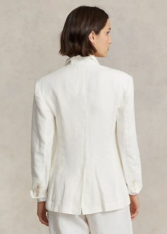 Beyaz Kadın Ralph Lauren Keten Blazer