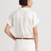 Beyaz Kadın Ralph Lauren Keten Dolman Kollu Gömlekler Beyaz Kadın Ralph Lauren Keten Dolman Kollu Gömlekler