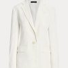 Beyaz Kadın Ralph Lauren Keten Karışımlı Twill Blazer Ceketler Beyaz Kadın Ralph Lauren Keten Karışımlı Twill Blazer Ceketler