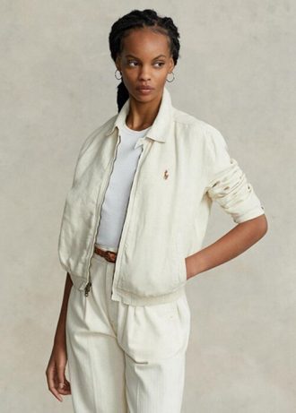 Beyaz Kadın Ralph Lauren Keten Rüzgarlık