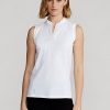 Beyaz Kadın Ralph Lauren Kolsuz Çeyrek Fermuarlı Polo Tişörtler Beyaz Kadın Ralph Lauren Kolsuz Çeyrek Fermuarlı Polo Tişörtler