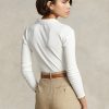 Beyaz Kadın Ralph Lauren Kısa Kenarlı Düğmeli Polo Tişörtler Beyaz Kadın Ralph Lauren Kısa Kenarlı Düğmeli Polo Tişörtler