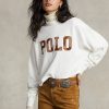 Beyaz Kadın Ralph Lauren Logolu Büyük Boy Balıkçı Yaka Pamuklu Sweatshirt Beyaz Kadın Ralph Lauren Logolu Büyük Boy Balıkçı Yaka Pamuklu Sweatshirt