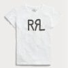 Beyaz Kadın Ralph Lauren Logolu Pamuklu Jersey Tişörtleri Beyaz Kadın Ralph Lauren Logolu Pamuklu Jersey Tişörtleri