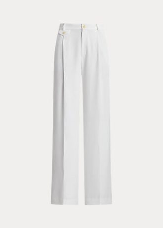 Beyaz Kadın Ralph Lauren Pileli Georgette Pantolon
