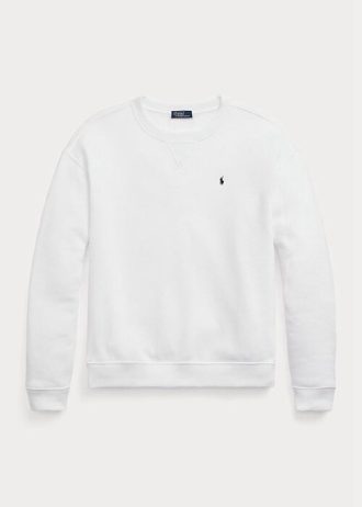 Beyaz Kadın Ralph Lauren Polar Yuvarlak Yaka Kazak Sweatshirt