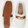 Beyaz Kadın Ralph Lauren Polo ID Shearling Düz Ayakkabı Beyaz Kadın Ralph Lauren Polo ID Shearling Düz Ayakkabı