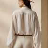 Beyaz Kadın Ralph Lauren Roslin Keten Vual Gömlekler Beyaz Kadın Ralph Lauren Roslin Keten Vual Gömlekler