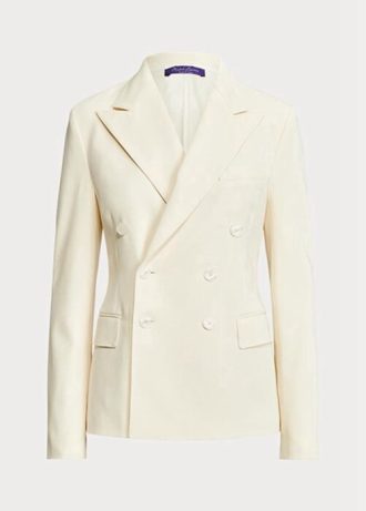 Beyaz Kadın Ralph Lauren Safford Yün Gabardin Blazer
