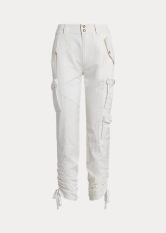 Beyaz Kadın Ralph Lauren Shantung Kargo Pantolon