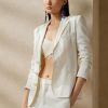 Beyaz Kadın Ralph Lauren Skye Keten Kanvas Blazer Beyaz Kadın Ralph Lauren Skye Keten Kanvas Blazer