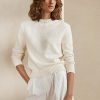 Beyaz Kadın Ralph Lauren Süslemeli RL Pamuk Karışımlı Kazaklar Beyaz Kadın Ralph Lauren Süslemeli RL Pamuk Karışımlı Kazaklar