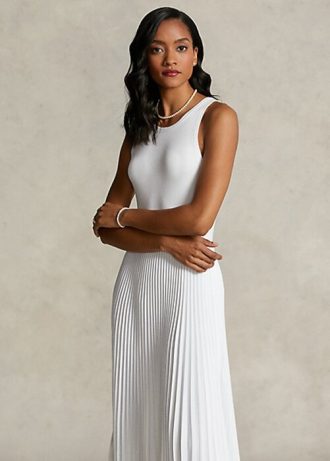 Beyaz Kadın Ralph Lauren The Spelman Koleksiyonu Pileli Elbise