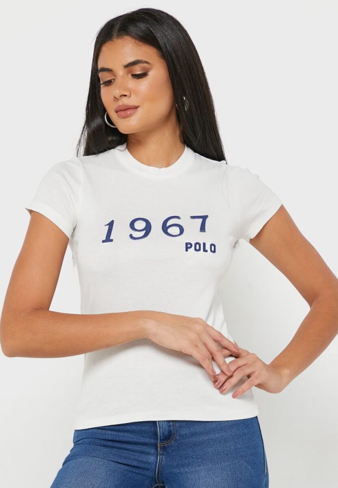 Beyaz Kadın Ralph Lauren Yuvarlak Yaka Grafik Tişörtler Beyaz Kadın Ralph Lauren Yuvarlak Yaka Grafik Tişörtler