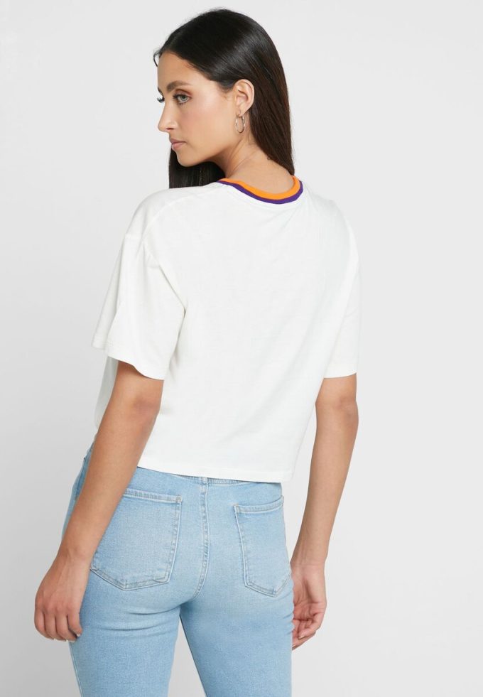 Beyaz Kadın Ralph Lauren Yuvarlak Yaka Grafik Tişörtler