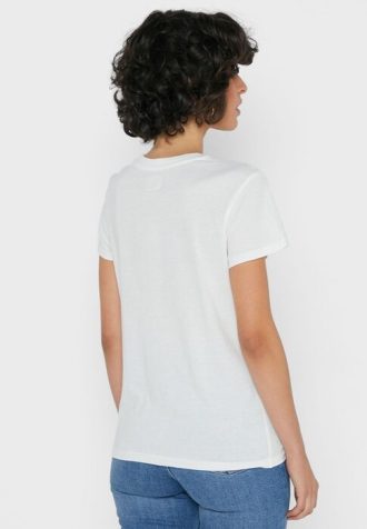 Beyaz Kadın Ralph Lauren Yuvarlak Yaka Grafik Tişörtler