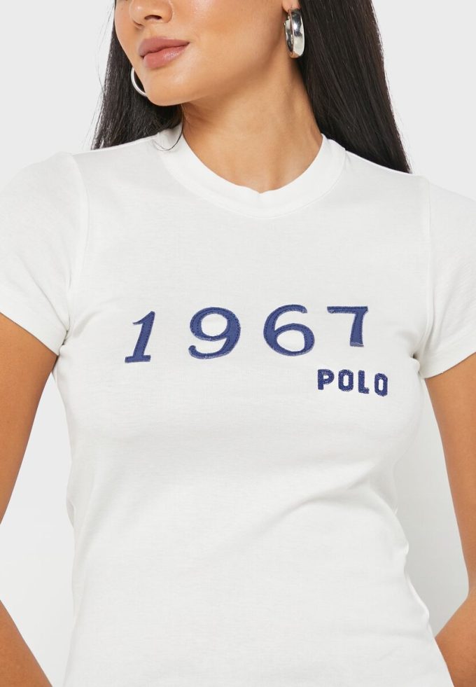 Beyaz Kadın Ralph Lauren Yuvarlak Yaka Grafik Tişörtler Beyaz Kadın Ralph Lauren Yuvarlak Yaka Grafik Tişörtler