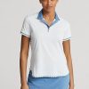 Beyaz Kadın Ralph Lauren Özel Kesim Jersey Polo Tişörtleri Beyaz Kadın Ralph Lauren Özel Kesim Jersey Polo Tişörtleri