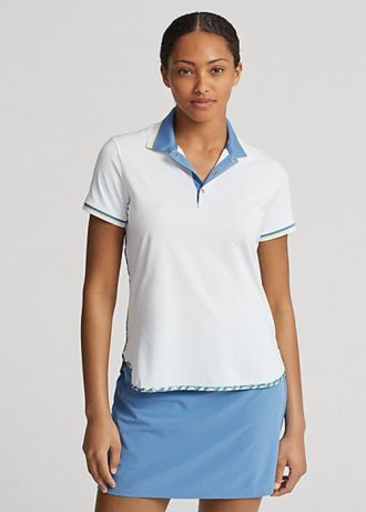 Beyaz Kadın Ralph Lauren Özel Kesim Jersey Polo Tişörtleri
