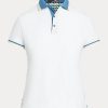 Beyaz Kadın Ralph Lauren Özel Kesim Jersey Polo Tişörtleri Beyaz Kadın Ralph Lauren Özel Kesim Jersey Polo Tişörtleri
