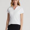 Beyaz Kadın Ralph Lauren Özel Kesim Piqué Polo Tişörtler Beyaz Kadın Ralph Lauren Özel Kesim Piqué Polo Tişörtler