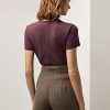 Bordo Kadın Ralph Lauren Tweed Polo Ayı Pamuklu Tişörtler Bordo Kadın Ralph Lauren Tweed Polo Ayı Pamuklu Tişörtler