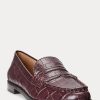 Bordo Kadın Ralph Lauren Wynnie Kabartmalı Deri Loafer’lar Bordo Kadın Ralph Lauren Wynnie Kabartmalı Deri Loafer’lar