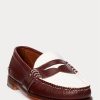 Bordo Krem Erkek Ralph Lauren The Morehouse Koleksiyonu Penny Loafer’lar Bordo Krem Erkek Ralph Lauren The Morehouse Koleksiyonu Penny Loafer’lar