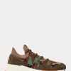 Camo Erkek Ralph Lauren Trackster 200II Camo Örgü Spor Ayakkabı Camo Erkek Ralph Lauren Trackster 200II Camo Örgü Spor Ayakkabı