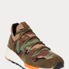 Camo Erkek Ralph Lauren Trackster 200II Camo Örgü Spor Ayakkabı Camo Erkek Ralph Lauren Trackster 200II Camo Örgü Spor Ayakkabı