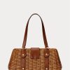 Ceviz/Lauren Tan Kadın Ralph Lauren Rattan Orta Boy Lilly Çantalar Ceviz/Lauren Tan Kadın Ralph Lauren Rattan Orta Boy Lilly Çantalar