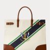 Doğal/Grafik Çizgili Kadın Ralph Lauren Baskılı Büyük Boy Kanvas Devyn Tote Çantalar Doğal/Grafik Çizgili Kadın Ralph Lauren Baskılı Büyük Boy Kanvas Devyn Tote Çantalar