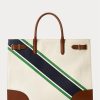 Doğal/Grafik Çizgili Kadın Ralph Lauren Baskılı Büyük Boy Kanvas Devyn Tote Çantalar Doğal/Grafik Çizgili Kadın Ralph Lauren Baskılı Büyük Boy Kanvas Devyn Tote Çantalar