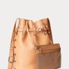 Doğal Kadın Ralph Lauren Stud Vachetta Büyük Bellport Kova Çantalar Doğal Kadın Ralph Lauren Stud Vachetta Büyük Bellport Kova Çantalar