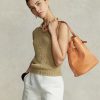 Doğal Kadın Ralph Lauren Stud Vachetta Büyük Bellport Kova Çantalar Doğal Kadın Ralph Lauren Stud Vachetta Büyük Bellport Kova Çantalar