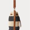 Doğal/Siyah/Lauren Tan Kadın Ralph Lauren Hasır Büyük Andie El Çantası Doğal/Siyah/Lauren Tan Kadın Ralph Lauren Hasır Büyük Andie El Çantası