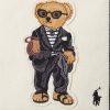 Ekru/Siyah Kadın Ralph Lauren Kanvas Küçük Polo Bear Tote Çantalar Ekru/Siyah Kadın Ralph Lauren Kanvas Küçük Polo Bear Tote Çantalar