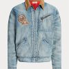 Erkek Ralph Lauren Denim Trucker Ceketlerini Yıkayın Erkek Ralph Lauren Denim Trucker Ceketlerini Yıkayın
