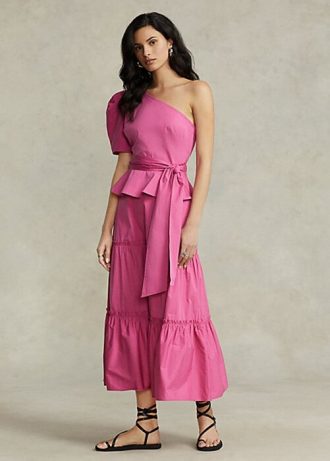 Fuşya Kadın Ralph Lauren Katmanlı A Kesim Pamuklu Etekler